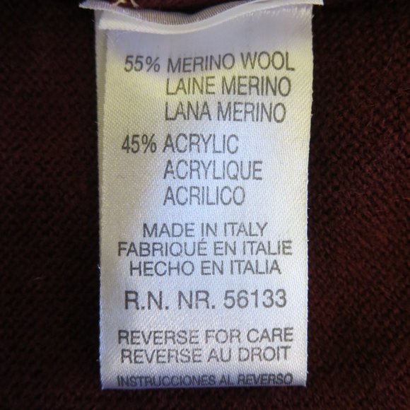 New Paolo Valenzi Men's Wool Blend Knit Sweater Pullover Jumper Sz XL - Picture 4 of 4